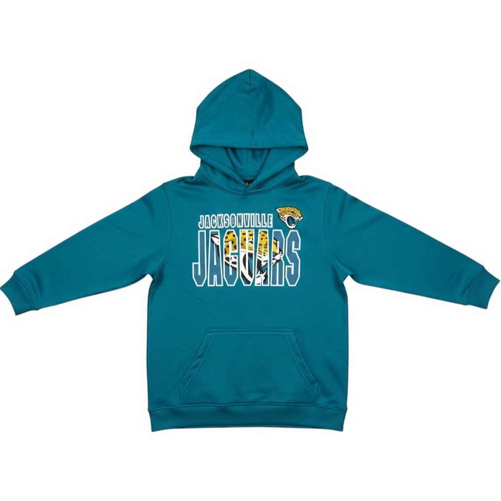 NFL Team Apparel Jacksonville Jaguars Youth Teal Hoodie Size L 12/14 Sweatshirt